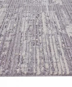 Miss Amara All Rugs Alyssa Ivory Grey Textured Runner Rug