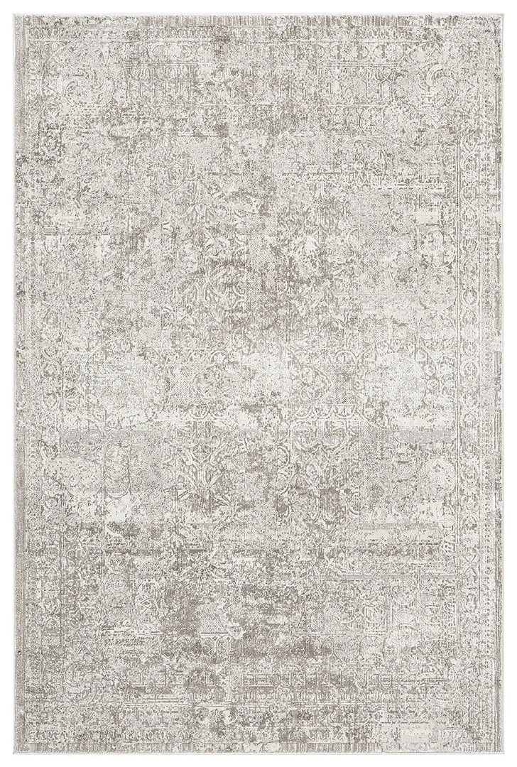 Miss Amara Amada Grey Ivory And Cream Traditional Floral Rug