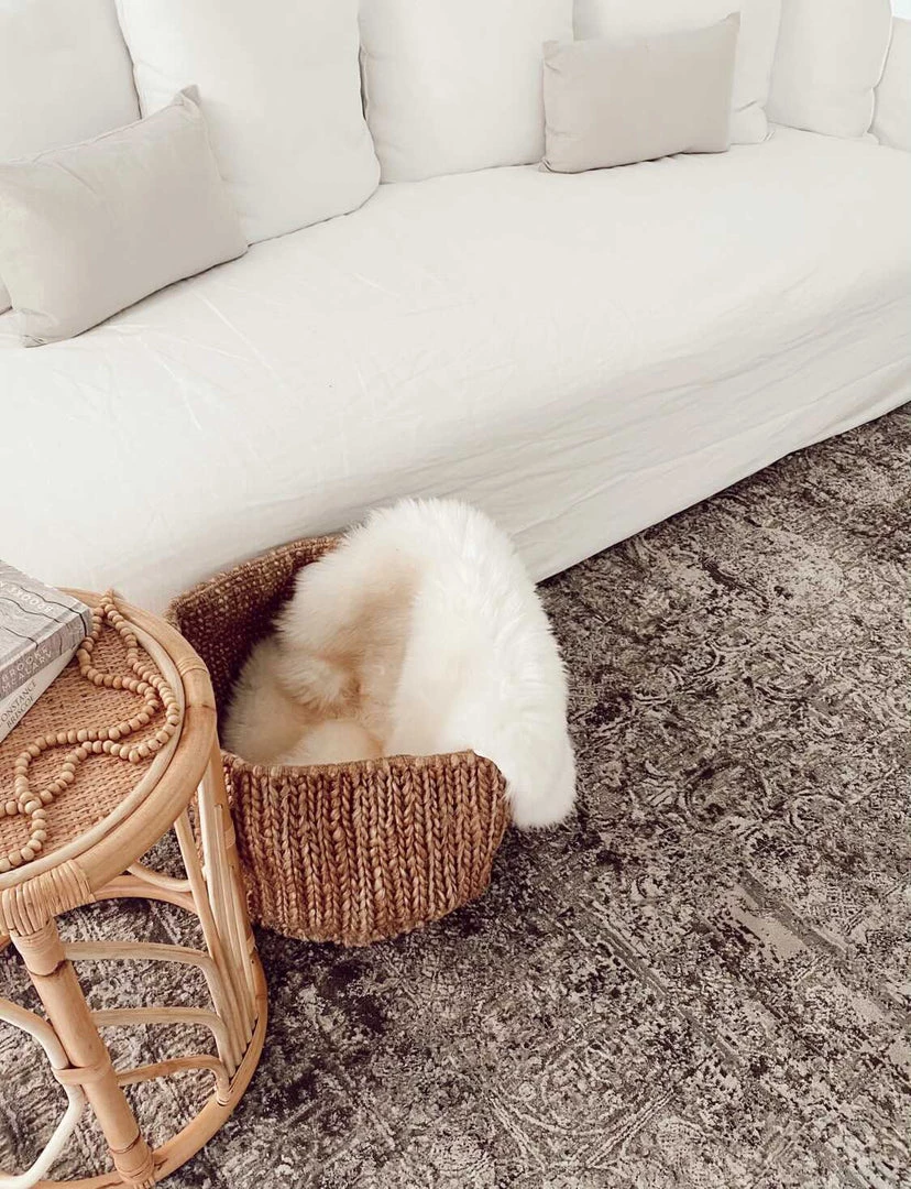 Miss Amara Amada Grey Ivory And Cream Traditional Floral Rug