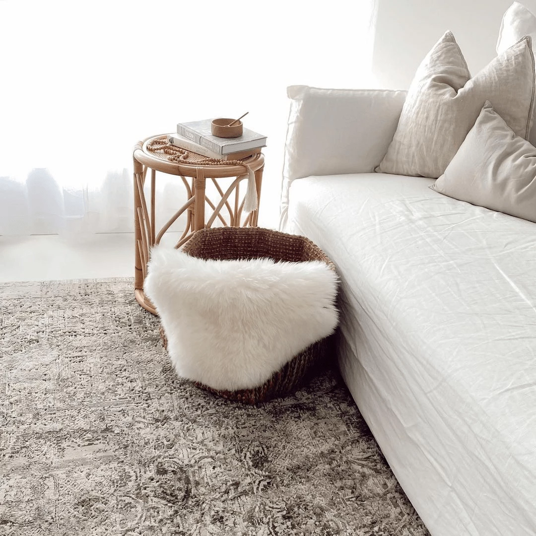 Miss Amara Amada Grey Ivory And Cream Traditional Floral Rug