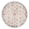 Miss Amara Amanda Multicolour Distressed Transitional Round Rug All Rugs
