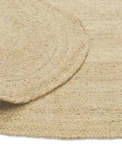 Miss Amara Amber Natural Braided Oval Jute Rug
