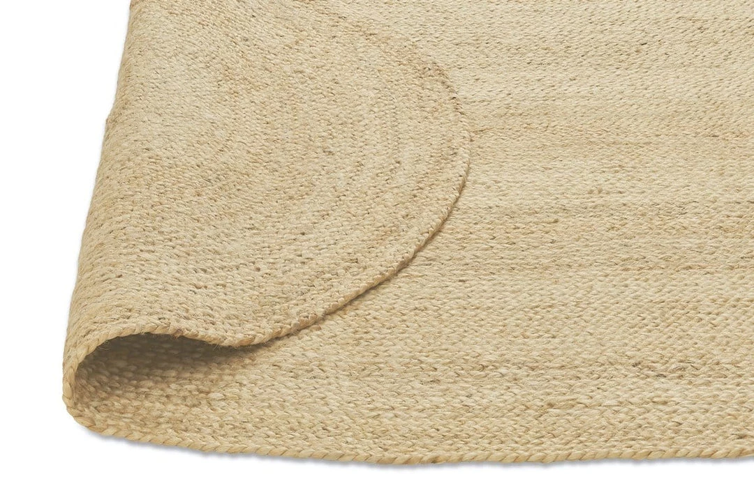 Miss Amara Amber Natural Braided Oval Jute Rug