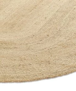 Miss Amara Amber Natural Braided Oval Jute Rug