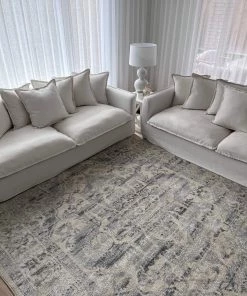 Miss Amara Andra Grey And Ivory Traditional Distressed Rug All Rugs