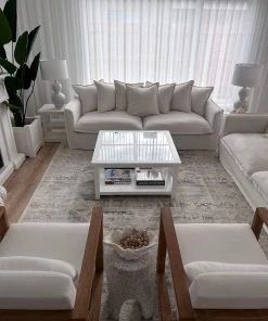 Miss Amara Andra Grey And Ivory Traditional Distressed Rug All Rugs