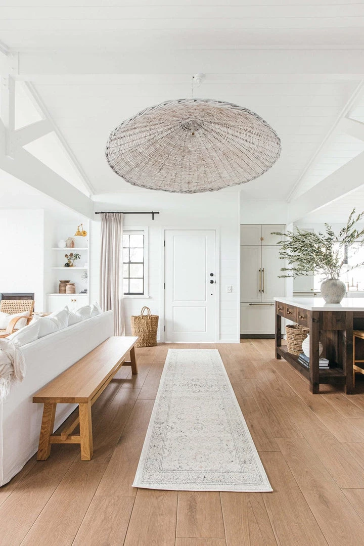 Miss Amara Anine Cream And Grey Multi-Colour Traditional Floral Runner Rug