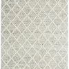 Miss Amara Anja Grey And Ivory Lattice Wool Rug All Rugs
