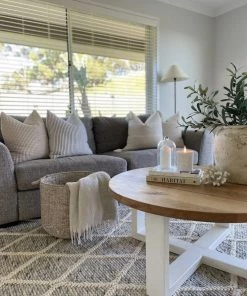 Miss Amara Anja Grey And Ivory Lattice Wool Rug All Rugs