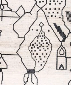 Miss Amara Annalise Black And Ivory Abstract Tribal PET Runner Rug