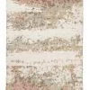 Miss Amara Annika Pink And Ivory Multi-Colour Wool Shag Rug All Rugs