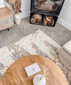 Miss Amara Annika Pink And Ivory Multi-Colour Wool Shag Rug All Rugs