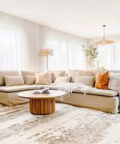 Miss Amara Annika Pink And Ivory Multi-Colour Wool Shag Rug All Rugs