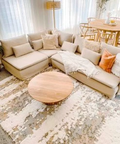 Miss Amara Annika Pink And Ivory Multi-Colour Wool Shag Rug All Rugs