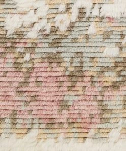 Miss Amara Annika Pink And Ivory Multi-Colour Wool Shag Rug All Rugs