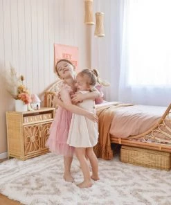 Miss Amara Arabella Ivory And Sand Beige Tribal Shag Rug All Rugs