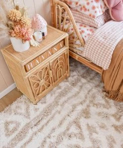 Miss Amara Arabella Ivory And Sand Beige Tribal Shag Rug All Rugs