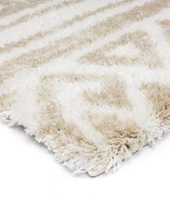 Miss Amara Arabella Ivory And Sand Beige Tribal Shag Rug All Rugs