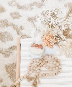 Miss Amara Arabella Ivory And Sand Beige Tribal Shag Rug All Rugs