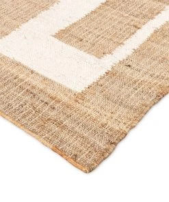 Miss Amara All Rugs Aranda Brown And Cream Modern Geometric Jute Rug