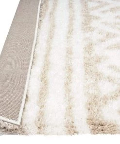 Miss Amara Arabella Ivory And Sand Beige Tribal Shag Rug All Rugs