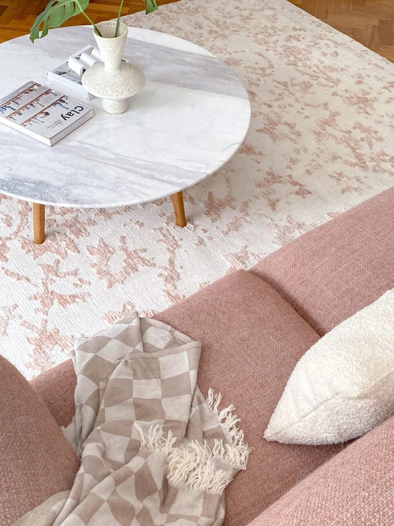 Miss Amara Aria Pink And Ivory Floral Transitional Rug All Rugs