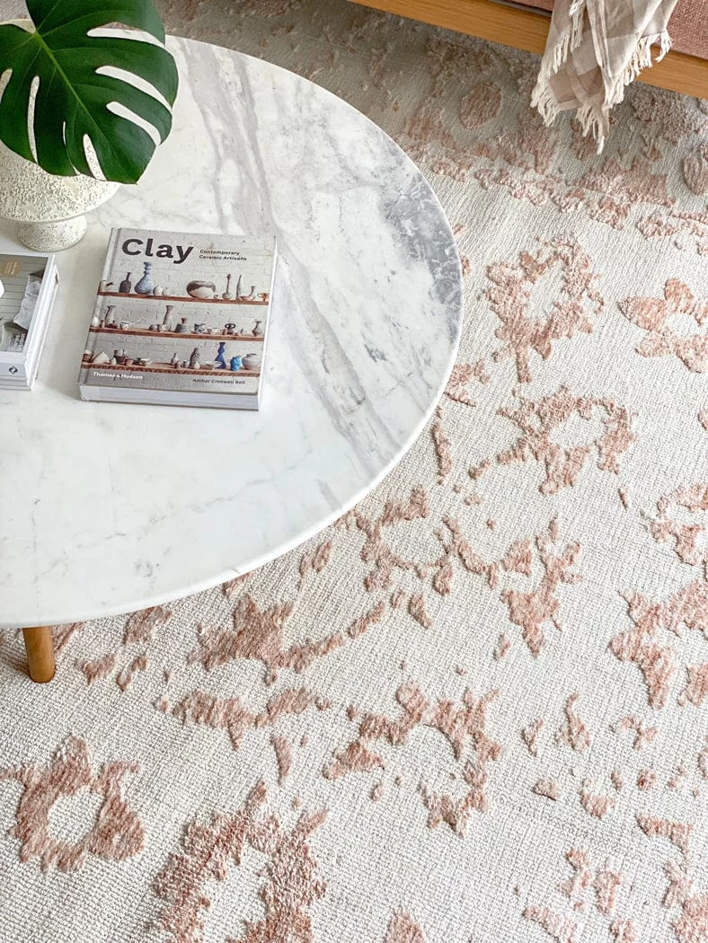 Miss Amara Aria Pink And Ivory Floral Transitional Rug All Rugs