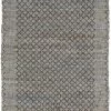 Miss Amara Asha Scandi Diamond Grey Flatweave Rug