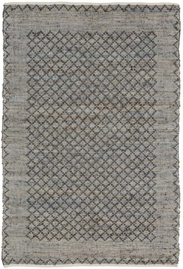 Miss Amara Asha Scandi Diamond Grey Flatweave Rug