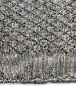 Miss Amara Asha Scandi Diamond Grey Flatweave Rug