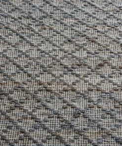Miss Amara Asha Scandi Diamond Grey Flatweave Rug