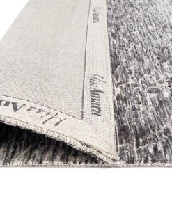 Miss Amara Avery Charcoal Grey And Ivory Textured Floral Motif Rug All Rugs