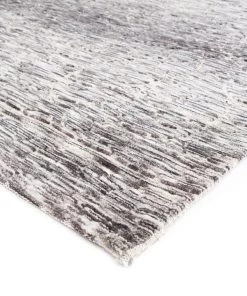 Miss Amara Avery Charcoal Grey And Ivory Textured Floral Motif Rug All Rugs