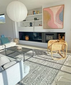 Miss Amara All Rugs Aviva Brown And Ivory Transitional Tribal Rug