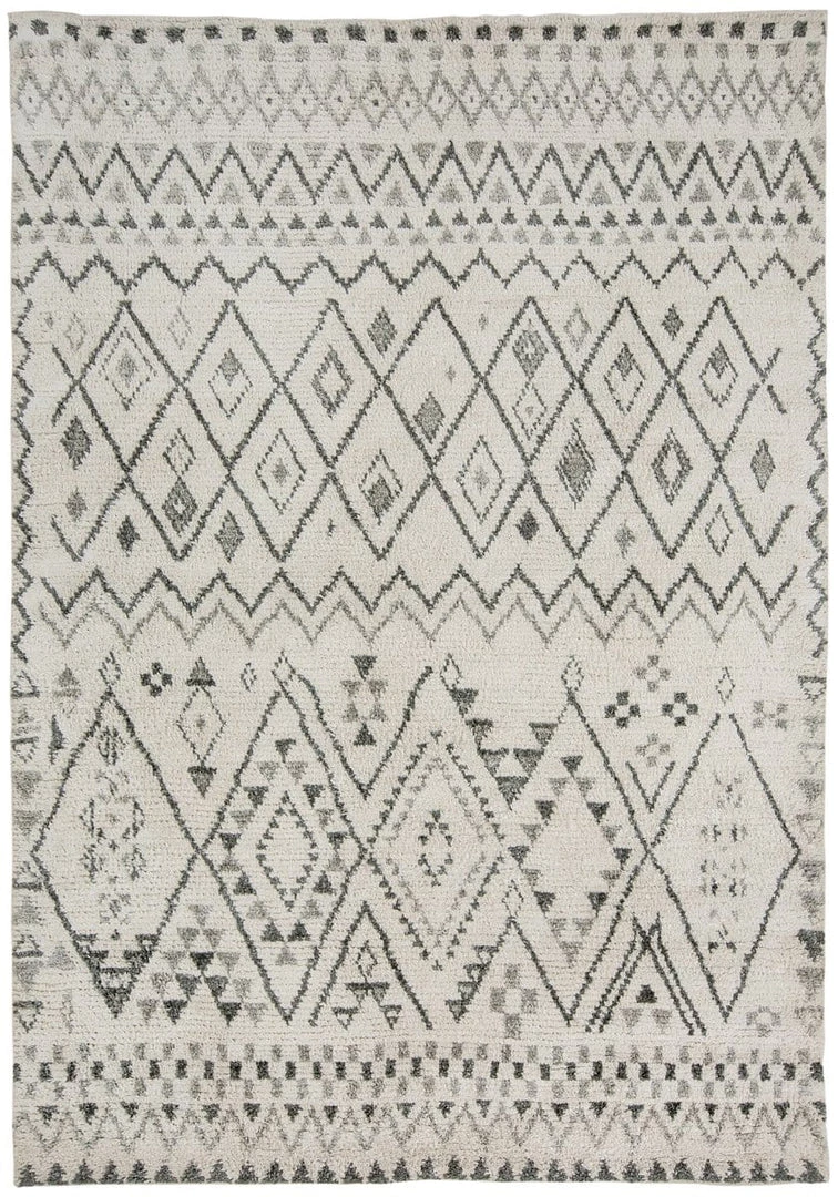 Miss Amara Awena Ivory Tribal Bamboo Silk Rug All Rugs