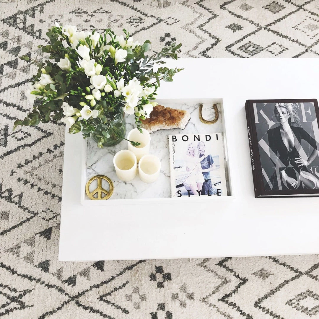 Miss Amara Awena Ivory Tribal Bamboo Silk Rug All Rugs