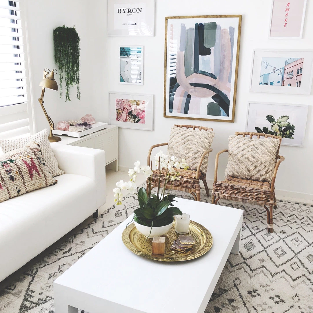 Miss Amara Awena Ivory Tribal Bamboo Silk Rug All Rugs