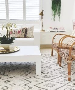 Miss Amara Awena Ivory Tribal Bamboo Silk Rug All Rugs