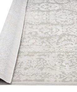 Miss Amara All Rugs Aylin Cream Ivory And Grey Traditional Floral Runner Rug