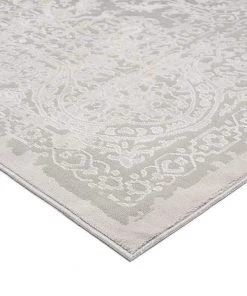 Miss Amara Aylin Cream Ivory And Grey Traditional Floral Rug