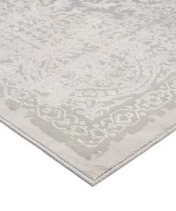 Miss Amara All Rugs Aylin Cream Ivory And Grey Traditional Floral Runner Rug