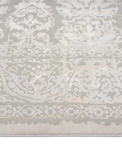 Miss Amara All Rugs Aylin Cream Ivory And Grey Traditional Floral Runner Rug