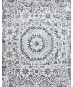 Miss Amara All Rugs Aymeli Blue And Beige Medallion Rug