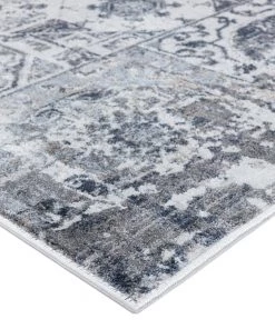 Miss Amara Aymeli Blue And Beige Medallion Runner Rug All Rugs