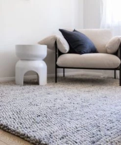 Miss Amara All Rugs Azizah Marble Grey Looped Wool Rug