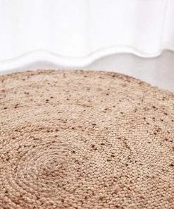 Miss Amara Sayulita Natural Hand-Braided Round Jute Rug