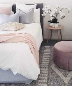 Miss Amara Bahati Marbled Grey Tribal Flatweave Rug All Rugs