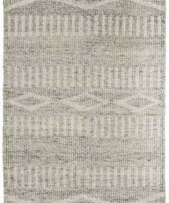 Miss Amara Bahati Marbled Grey Tribal Flatweave Rug All Rugs