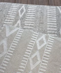 Miss Amara Bahati Marbled Grey Tribal Flatweave Rug All Rugs