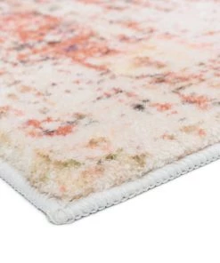 Miss Amara Beatrice Peach Transitional Washable Rug